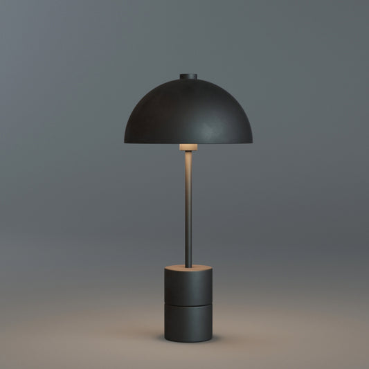 Matte  Noir Dome - Table Lamp