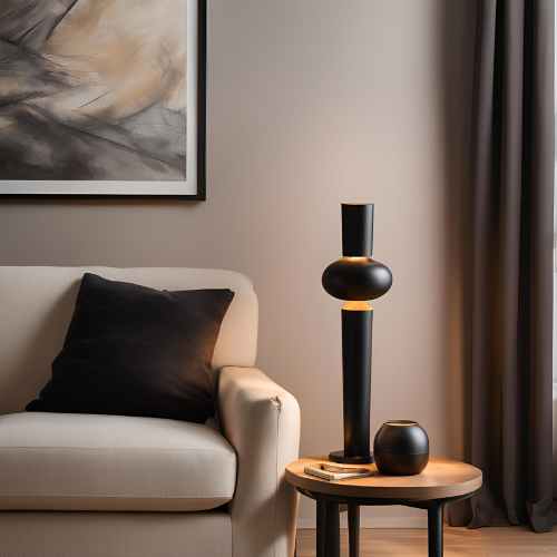 Modern Matte Black Table Lamp